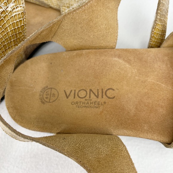 Vionic Valencia Tan Snake Print Comfort Sandal 9 Cork - Picture 9 of 12